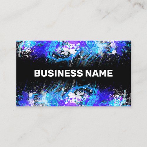 Watercolor paint splash abstract  business card