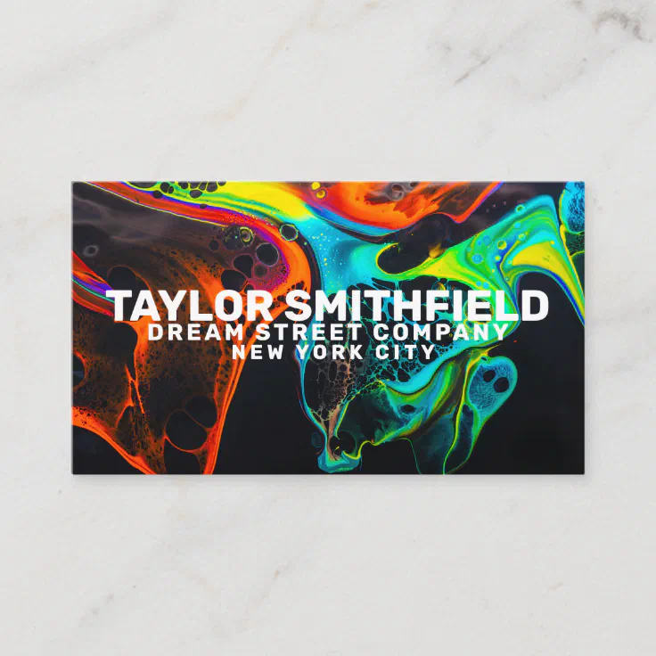 Watercolor Paint Splatter Business Card Zazzle