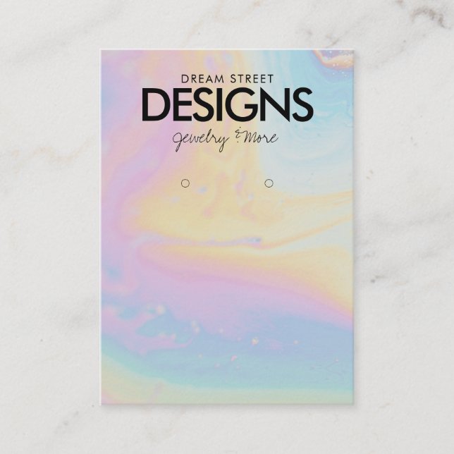 Watercolor Paint Splatter Earring Display Card (Front)