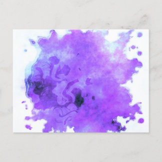 Watercolor Paint Splotches - Purple  Postcard