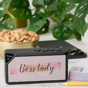 Watercolor Paint Strokes Boss Lady Bluetooth Speaker