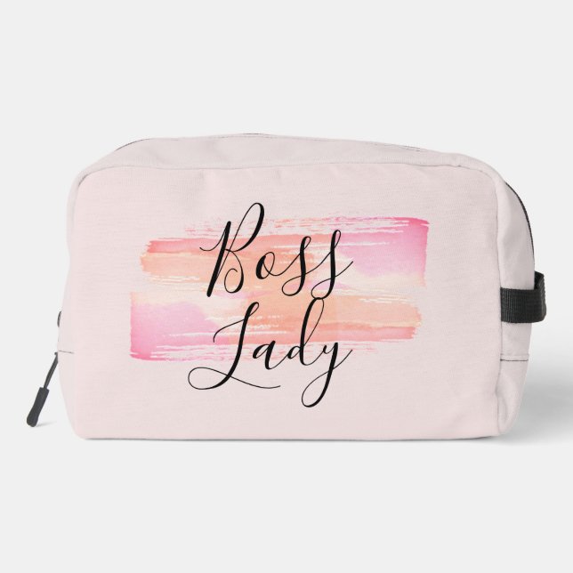Watercolor Paint Strokes Boss Lady Dopp Kit (Back)
