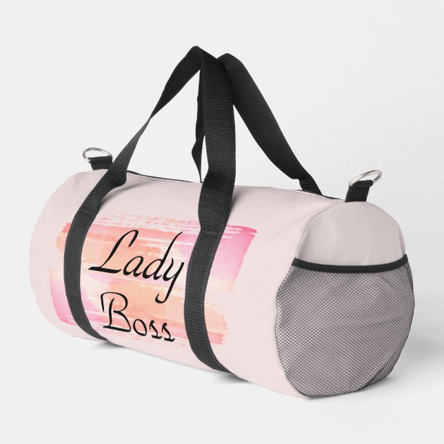 Watercolor Paint Strokes Boss Lady Duffle Bag (Right Corner)