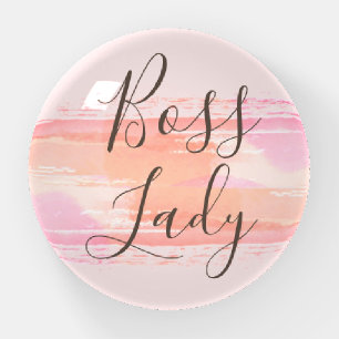 Watercolor Paint Strokes Boss Lady Paperweight
