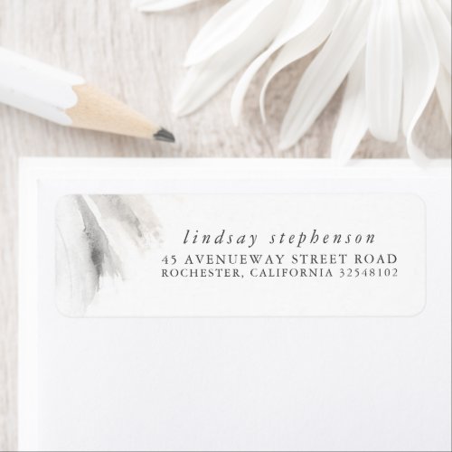 Watercolor Painted Abstract Modern Elegant Label