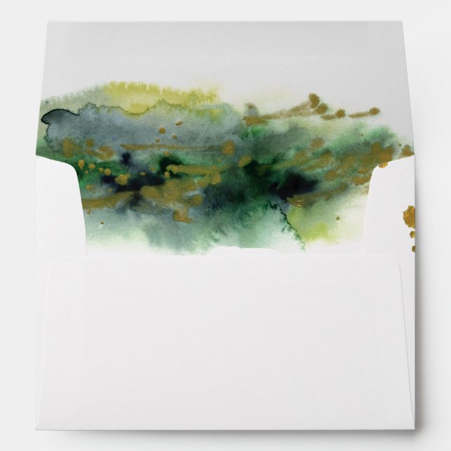 Watercolor Painted Envelope (Back (Bottom))