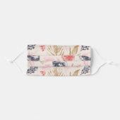 Watercolor Painted Floral Flowers Adult Cloth Face Mask (Front, Folded)