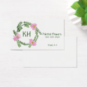Watercolor Painted Floral Wreath, Painted Flowers (Desk)