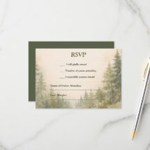 Watercolor Painted Forest RSVP