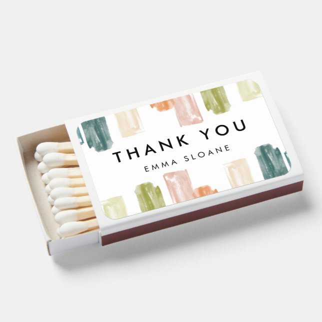 Watercolor Painted Jewels Matchboxes (Front Open)