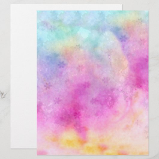 Watercolor painted Rice Paper (Front/Back)