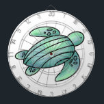 watercolor painted sea turtle cartoon blue green dart board<br><div class="desc">Watercolor painted sea turtle. Isn't he the cutest?</div>