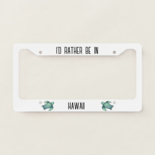 watercolor painted sea turtle cartoon blue green  license plate frame