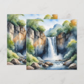 Watercolor painted waterfall (Front/Back)