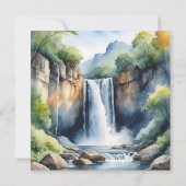 Watercolor painted waterfall (Back)