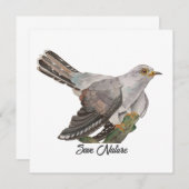 Watercolor painting a cuckoo (Front/Back)