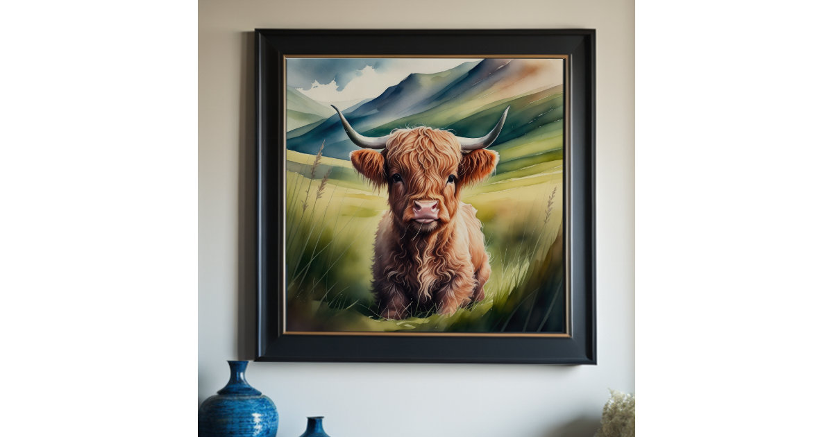 Highland Cow in Plum