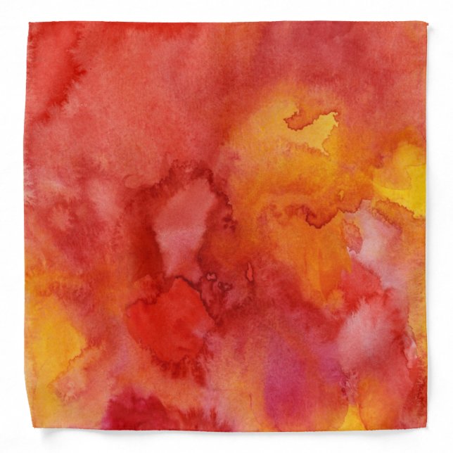 Watercolor painting background. bandana (Front)