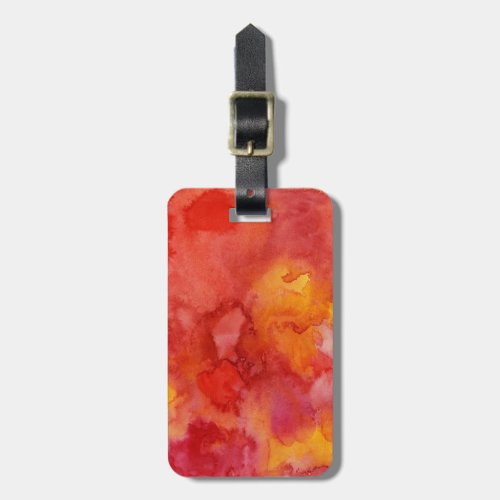 Watercolor painting background luggage tag