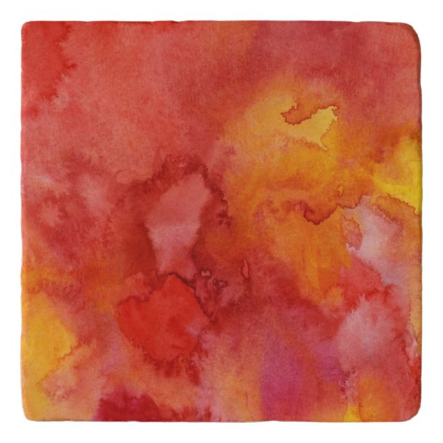 Watercolor painting background. trivet (Front)