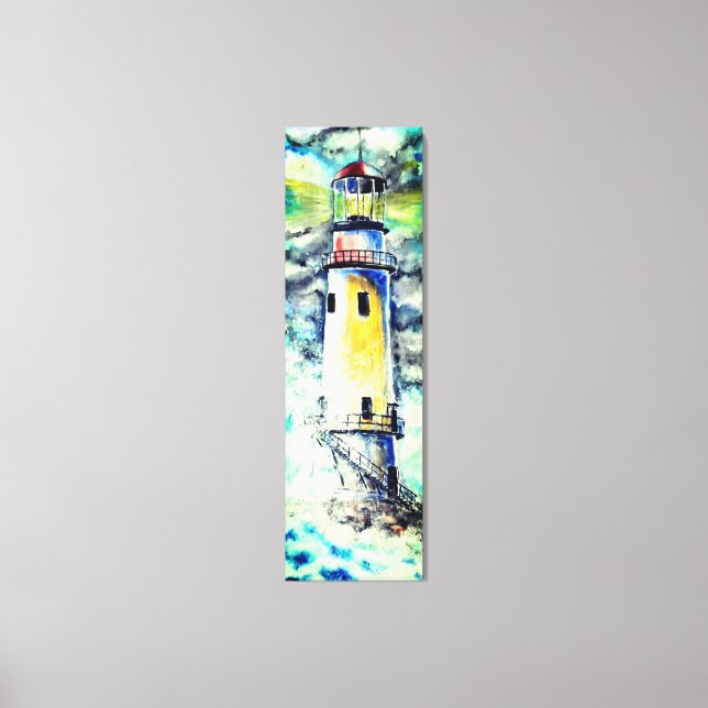 Watercolor Painting Canvas Lighthouse - Original (Front)