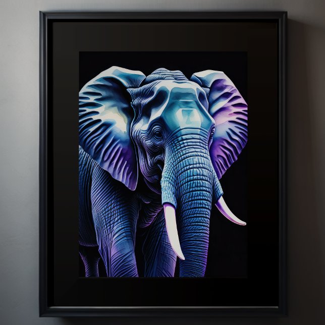 Watercolor Painting of a Elephant 3:4 Poster (Creator Uploaded)