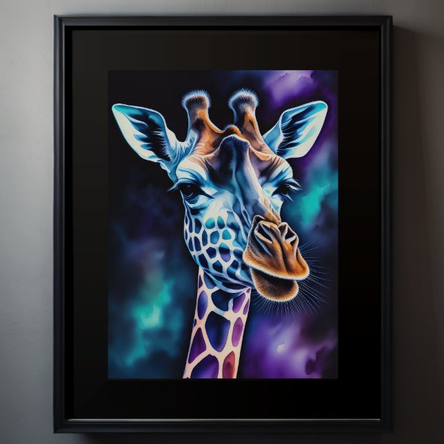 Watercolor Painting of a Giraffe 3:4 Poster (Creator Uploaded)