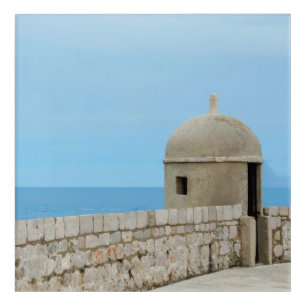 Watercolor painting of Dubrovnik city wall Acrylic Print