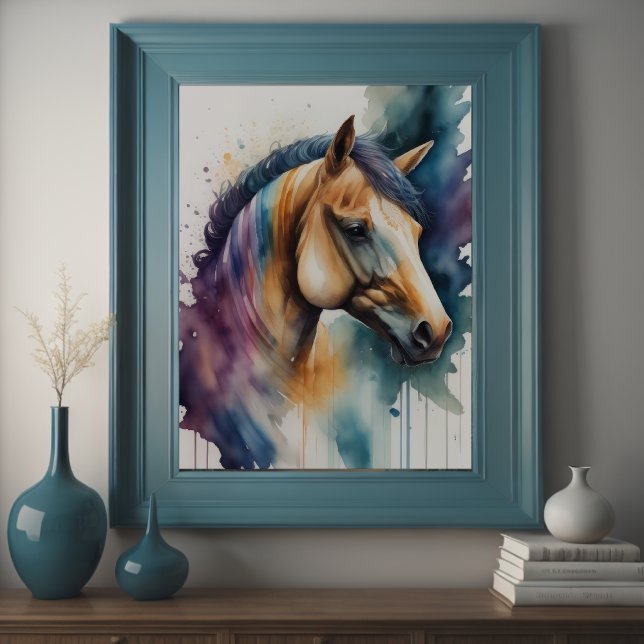 Watercolor Painting of Horse Poster (Creator Uploaded)
