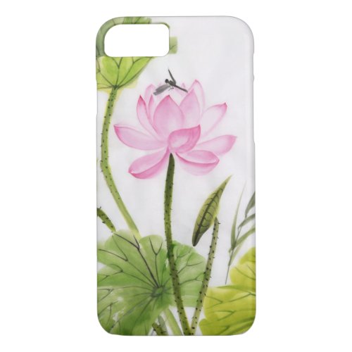 Watercolor Painting Of Lotus Flower 2 iPhone 87 Case