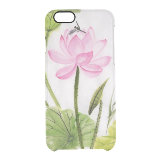 Watercolor Painting Of Lotus Flower 2 Uncommon iPhone Case (Back)