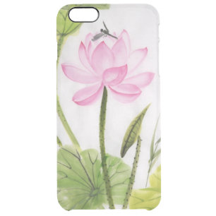 Watercolor Painting Of Lotus Flower 2 Clear iPhone 6 Plus Case