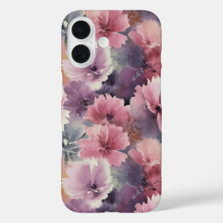watercolor painting of soft-edged florals iPhone 16 case