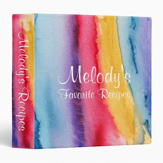 Watercolor Painting Painterly Recipe Binder