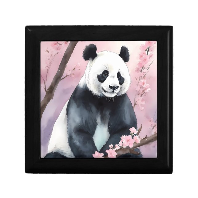 Watercolor Painting Panda Bear Gift Box (Front)