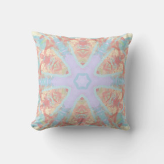 Watercolor painting rainbow pastel colors Kaleidos Throw Pillow