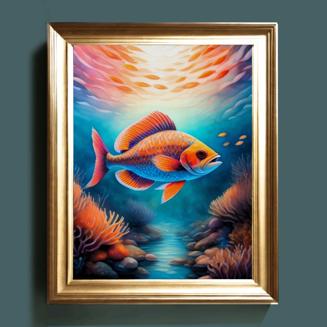 Watercolor Painting Reef Fish Poster (Creator Uploaded)
