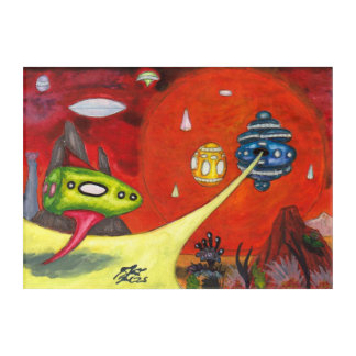 Watercolor Painting Science Fiction Dimension Art