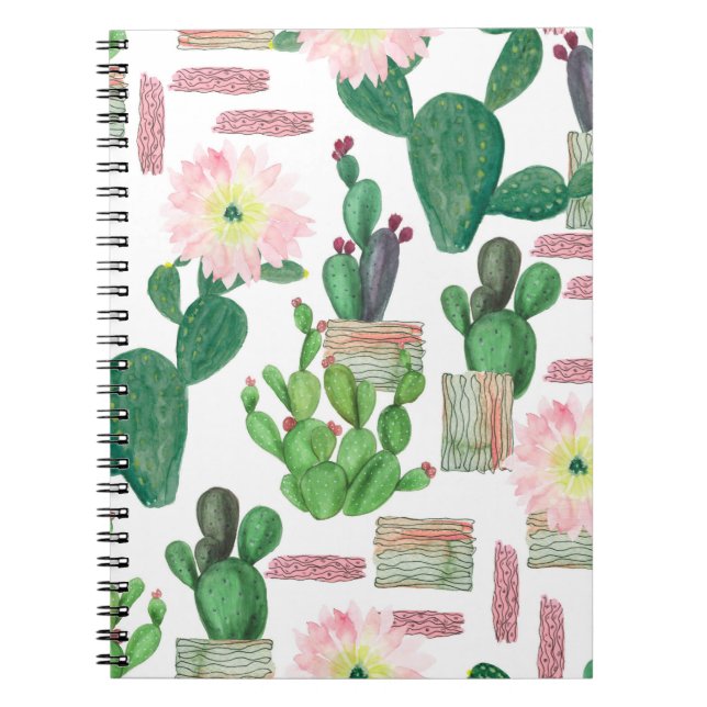 Watercolor painting seamless pattern. Watercolour  Notebook (Front)
