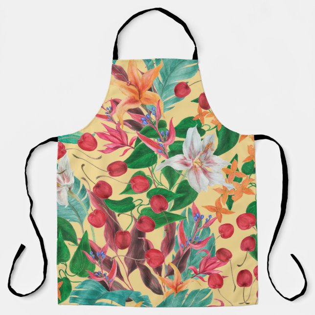 Watercolor painting seamless pattern with beautifu apron (Front)