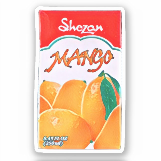 Watercolor Painting Shezan Mango Juice Desi Sticker (Front)