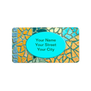 Watercolor Painting Stone Mosaic + your ideas Label