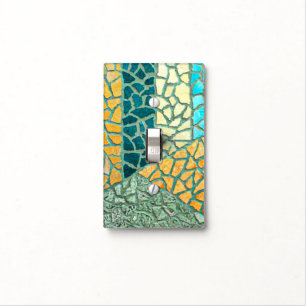 Watercolor Painting Stone Mosaic + your ideas Light Switch Cover