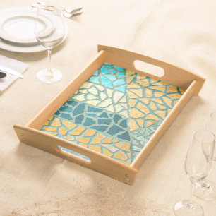 Watercolor Painting Stone Mosaic + your ideas Serving Tray