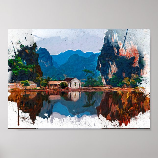 watercolor painting vietnam poster (Front)