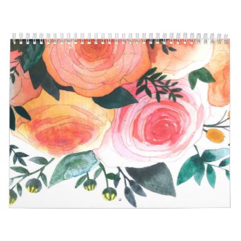 Watercolor Paintings Custom Calendar by BethanyIllustration at Zazzle