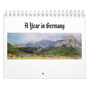 Watercolor paintings of German landscapes Calendar
