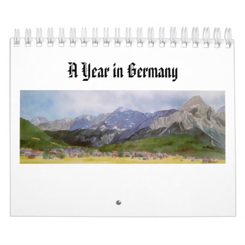 Watercolor paintings of German landscapes Calendar