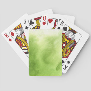 watercolor paints on a rough texture paper poker cards