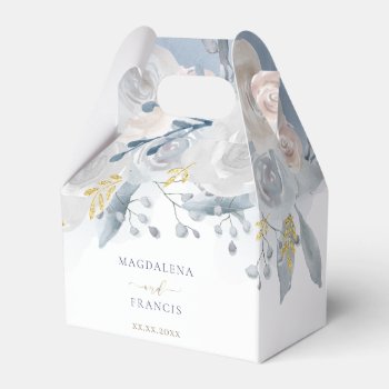 Watercolor Pale Flowers Wedding Favor Boxes by amoredesign at Zazzle